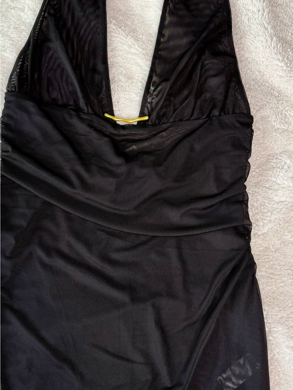 Caroline Constas Black Halter Backless cover up Dress - Picture 4 of 6